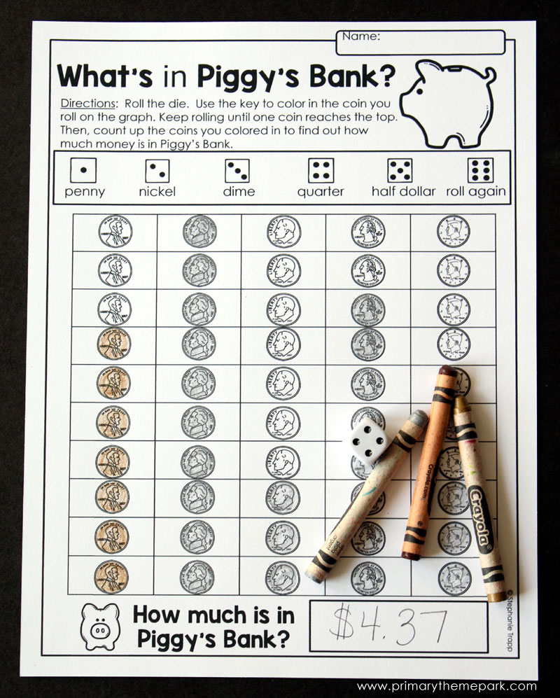 Money Activities for Second Grade - Primary Theme Park