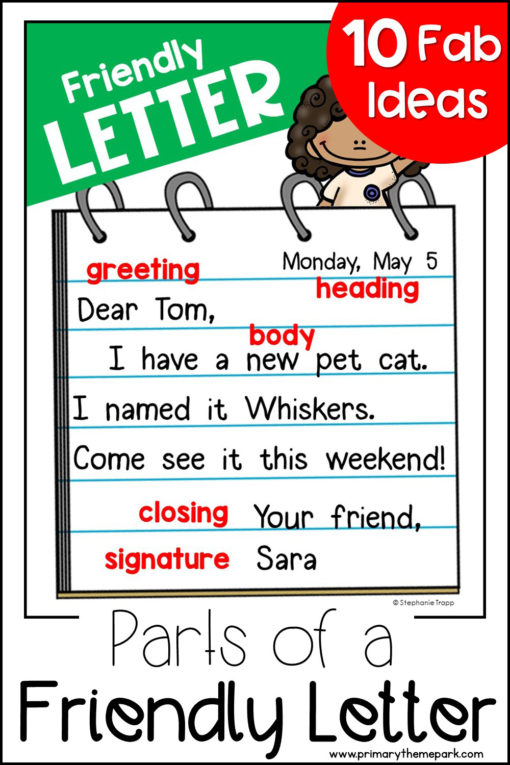 friendly letter format for kids