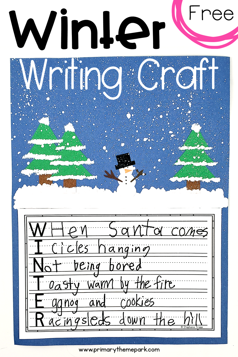 Free Kids Winter Activities Writing Paper