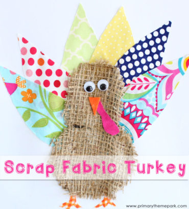 Scrap Fabric Turkey Craft - Primary Theme Park